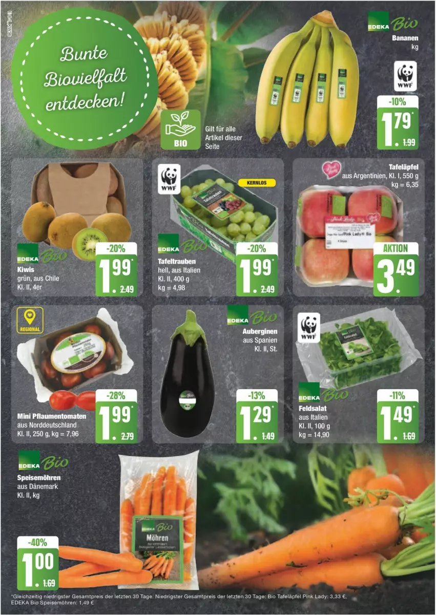 Aktueller Prospekt Edeka - Prospekte - von 02.09 bis 07.09.2024 - strona 8 - produkty: bio, deka, eis, feldsalat, möhren, pflaume, pflaumen, Pink Lady, reis, salat, tafeläpfel, Ti, tomate, tomaten, ZTE