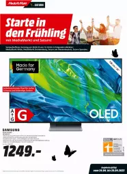 Gazetka promocyjna Media Markt - Prospekte - Gazetka - ważna od 29.04 do 29.04.2023 - strona 1 - produkty: alexa, angebot, angebote, Germ, Kinder, led tv, Leuchte, leuchten, LG, mediamarkt, oled tv, Samsung, Ti, uhr