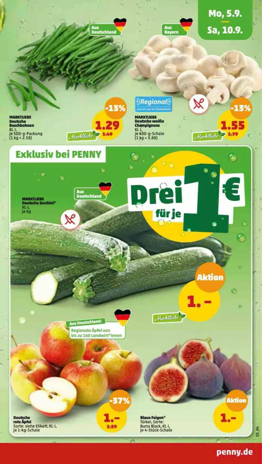 Aktueller Prospekt Penny - Prospekte - von 05.09 bis 10.09.2022 - strona 3 - produkty: champignon, champignons, Feigen, Schal, Schale, Ti