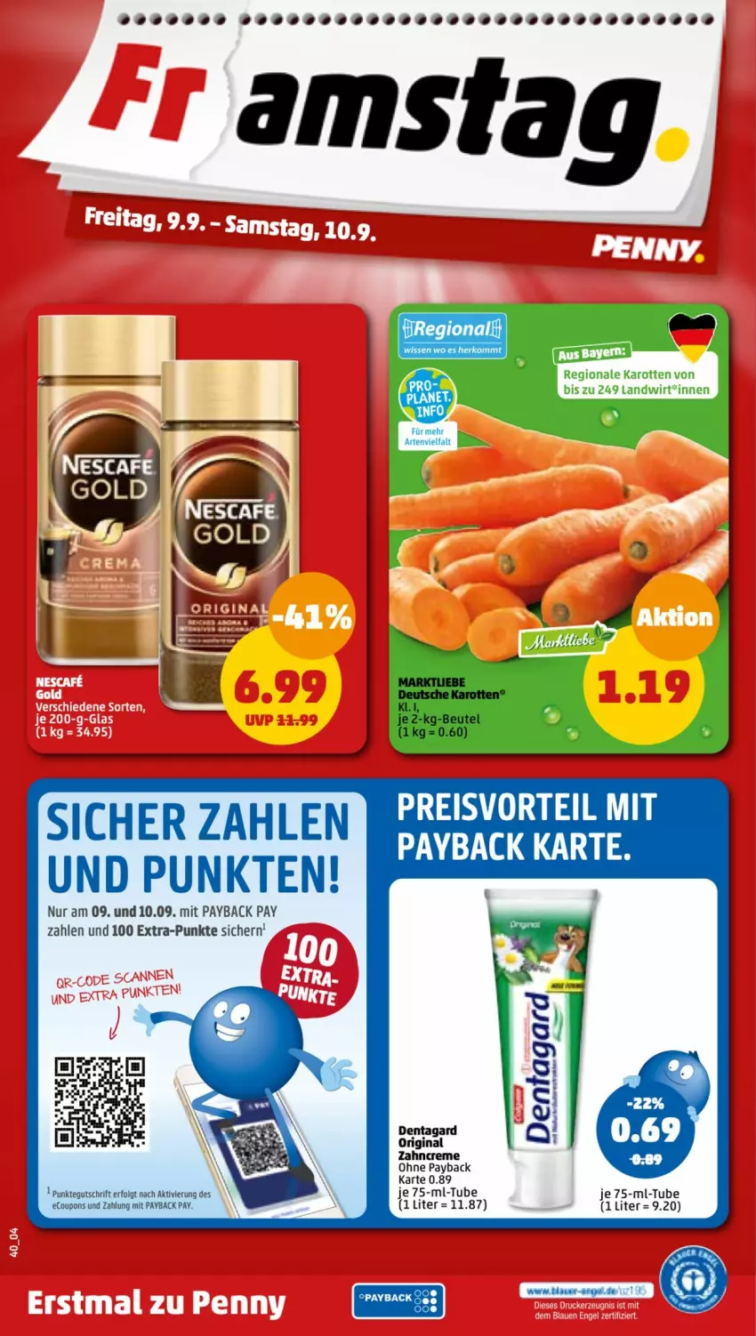 Aktueller Prospekt Penny - Prospekte - von 05.09 bis 10.09.2022 - strona 40 - produkty: bett, coupon, coupons, creme, eis, gin, karotten, LG, payback, preisvorteil, reis, tee, Ti, Tiere, zahncreme