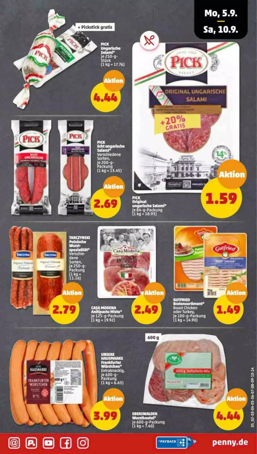 Aktueller Prospekt Penny - Prospekte - von 05.09 bis 10.09.2022 - strona 5 - produkty: Casa Modena, Mode, salami, tee, Ti, wurst