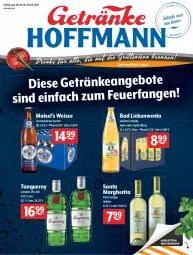 Gazetka promocyjna Getraenke Hoffmann - Prospekte - Gazetka - ważna od 30.04 do 30.04.2021 - strona 1 - produkty: apfel, Bad, Bad Liebenwerda, drink, drinks, dry gin, eis, gin, london dry, london dry gin, mais, margherita, Pinot, pinot grigio, schorle, Tanqueray, Ti