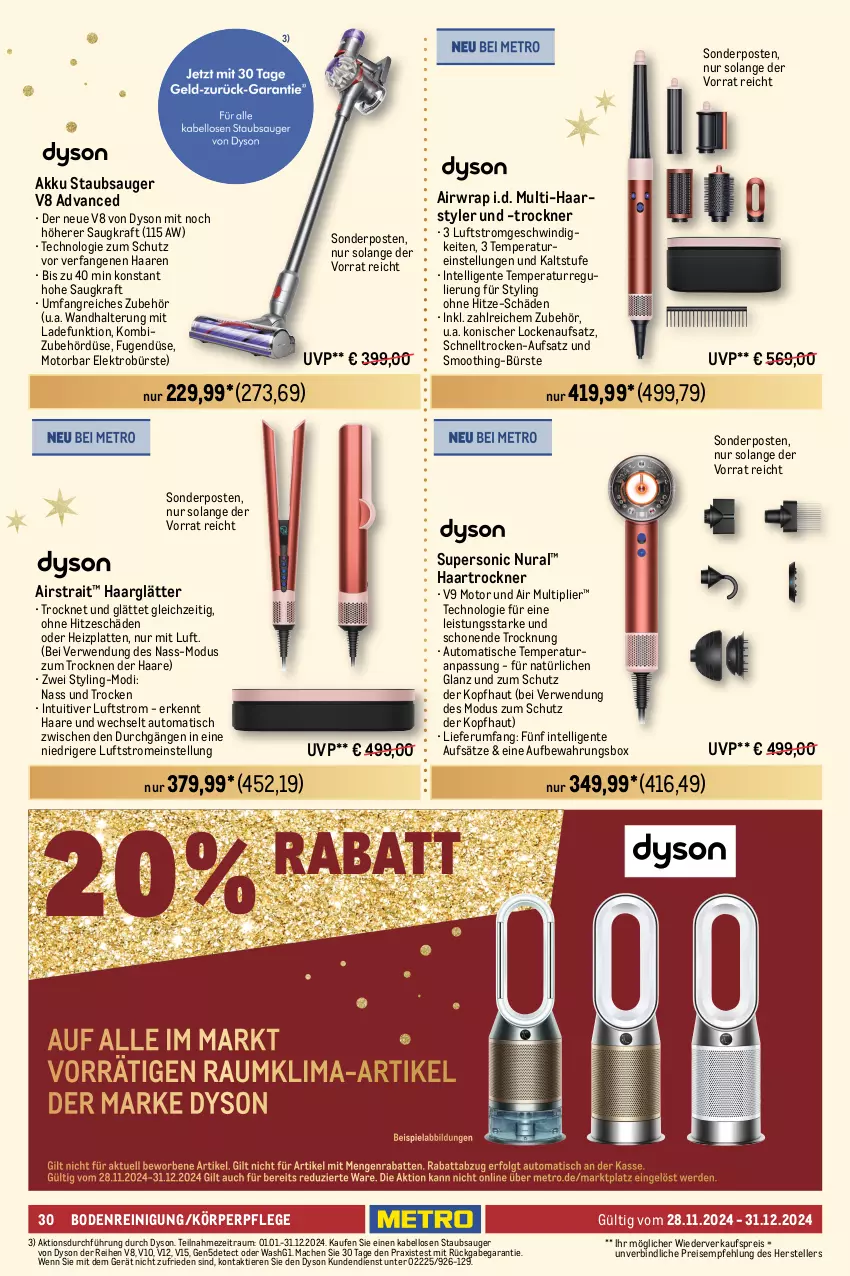 Aktueller Prospekt Metro - Weihnachtsfeier & Präsente - von 28.11 bis 31.12.2024 - strona 30 - produkty: Airwrap, akku, aufbewahrungsbox, auto, beispielabbildung, body, bürste, bürsten, decke, Dyson, eis, Elektro, elle, ente, erde, fleisch, haarglätter, haartrockner, Intel, kissen, körperpflege, kraft, kuscheldecke, lack, latte, LED-Leuchte, Leuchte, leuchten, LG, mac, Metro, oral-b, Reinigung, reis, Ria, rum, rwe, Schal, sonderposten, staubsauger, teller, Ti, Tiere, timer, tisch, Trockner, wandhalterung, Warmluftbürste, wasser, wrap