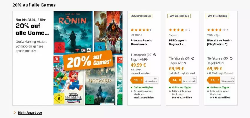 Aktueller Prospekt Saturn - Prospekte - von 01.04 bis 10.04.2024 - strona 2 - produkty: angebot, angebote, Cap, Dragon's Dogma, eis, korb, lays, ndk, nintendo, PlayStation, PlayStation 5, reis, Spiele, Ti, uhr, versandkostenfrei