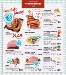 Gazetka promocyjna Aez - Prospekte - Gazetka - ważna od 12.10 do 12.10.2024 - strona 4 - produkty: apfel, auer, Bau, Bauer, Becher, Berger, Bergkäse, brie, buch, eier, eiersalat, eis, elle, Feigen, fleisch, fleischsalat, frucht, gewürz, gin, gorgonzola, hartkäse, Heu, hofgut, Holz, Käse, kraft, kräuter, kräutern, leberkäs, leberwurst, lyoner, mac, mascarpone, matjes, milch, nuss, obazda, parmigiano, parmigiano reggiano, reggiano, rind, ring, salami, salat, sauce, schinken, schnittlauch, schwein, schweine, senf, Spezi, Ti, torte, uhr, Vitello Tonnato, weichkäse, wein, weine, wiener, wurst, Yo