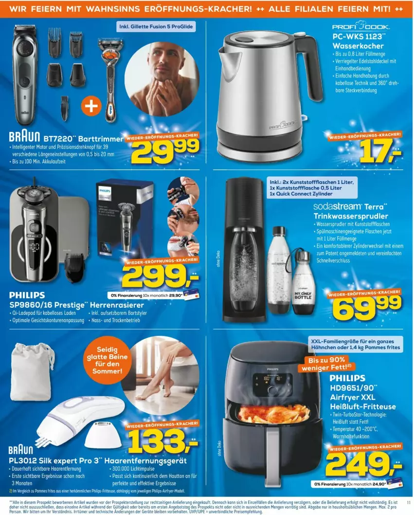 Aktueller Prospekt Euronics - Prospekte - von 10.08 bis 17.08.2022 - strona 11 - produkty: acer, aeg, Airfryer, decke, Deckel, deo, edelstahl, eier, eis, flasche, fritteuse, gillette, herrenrasierer, Kocher, kracher, LG, Philips, pommes, Pommes Frites, rasierer, reis, riegel, Soda, sodastream, tee, Ti, wasser, wasserkocher, wassersprudler