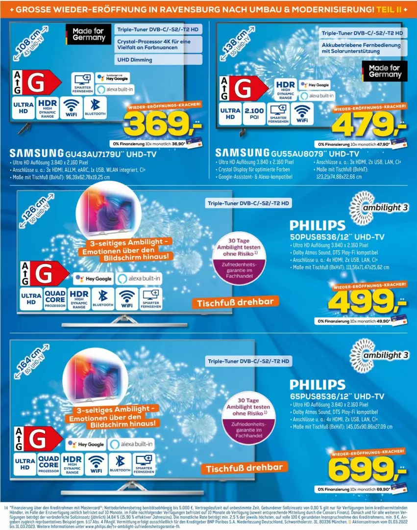 Aktueller Prospekt Euronics - Prospekte - von 10.08 bis 17.08.2022 - strona 14 - produkty: akku, alexa, Bau, bett, Betten, dvb, fernbedienung, Germ, HP, Nuance, quad, Ti, tisch, tuner, uhd