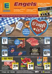 Gazetka promocyjna E Center - Angebote der Woche - Gazetka - ważna od 17.09 do 17.09.2022 - strona 1 - produkty: aldi, barilla, bockwurst, böklunder, deka, eier, eis, elle, Engel, ente, filet, Geflügel, gutfried, hartweizen, italienische pasta, krombache, krombacher, lebensmittel, magazin, mars, Omep, pasta, reis, reiss, rispentomaten, rum, rumpsteak, Schal, Schale, schwein, schweine, schweinefilet, spitzenqualität, steak, tee, teller, Ti, tomate, tomaten, wein, weine, wurst, Yo