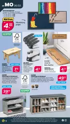 Gazetka promocyjna Netto - Woche 9 - Gazetka - ważna od 02.03 do 02.03.2024 - strona 16 - produkty: auer, Bank, Bau, baumwolle, Fußmatte, Holz, kesper, kissen, kokos, latte, leine, paar schuhe, regal, Ria, schmutzfangmatte, schuhe, schuhregal, sitzkissen, Ti, uhr, wolle, ZTE