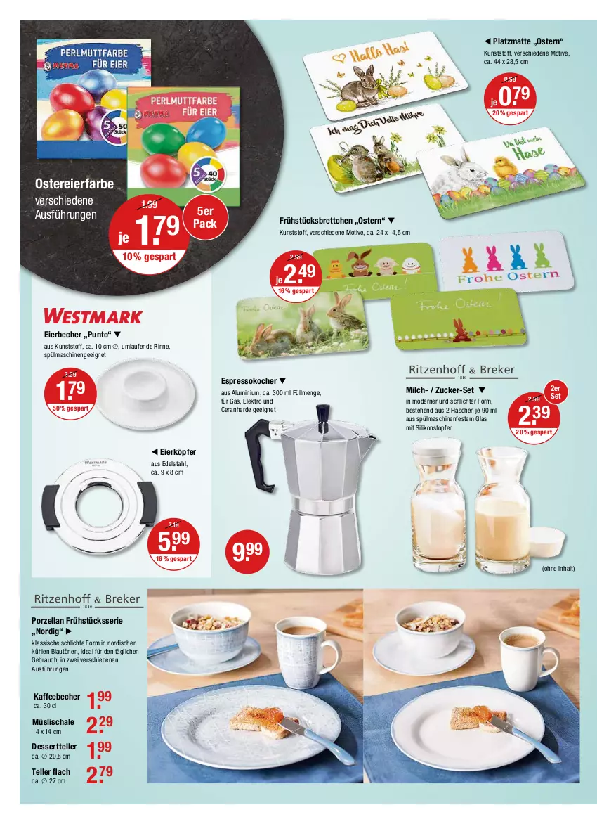 Aktueller Prospekt Vmarkt - V-Markt - von 31.03 bis 06.04.2022 - strona 12 - produkty: Becher, Brettchen, dessert, Dessertteller, edelstahl, eier, Eierbecher, Elektro, elle, erde, espresso, Espressokocher, flasche, kaffee, kaffeebecher, Kocher, Laufen, milch, Mode, müsli, Müslischale, Rauch, Schal, Schale, spülmaschinen, teller, Ti, topf, Topfen, zucker