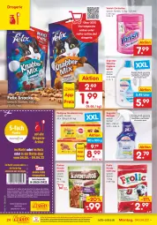 Gazetka promocyjna Netto Marken-Discount - Filial-Angebote - Gazetka - ważna od 09.04 do 09.04.2022 - strona 24 - produkty: bio, biozidprodukte, coupon, deutschlandcard, discount, eis, erde, felix, frolic, gutschein, hundenahrung, hundesnack, hundesnacks, hygienespüler, marken-discount, ndk, oxi action, pedigree, purina, Rauch, reiniger, reis, rwe, sagrotan, snack, snacks, Ti, vanish, vanish oxi action, versandkostenfrei