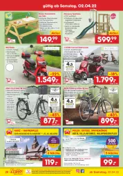 Gazetka promocyjna Netto Marken-Discount - Filial-Angebote - Gazetka - ważna od 09.04 do 09.04.2022 - strona 26 - produkty: akku, Bau, drink, drinks, E-Bike, eis, Elektro, Elektroroller, felgen, Holz, Kette, Kinder, LG, Liege, ndk, nexus, promax, reis, reiseveranstalter, Roller, rücktrittbremse, Schal, shimano, stifte, Ti, tisch, uhr, versandkostenfrei, Wanne, waschbecken, wasser