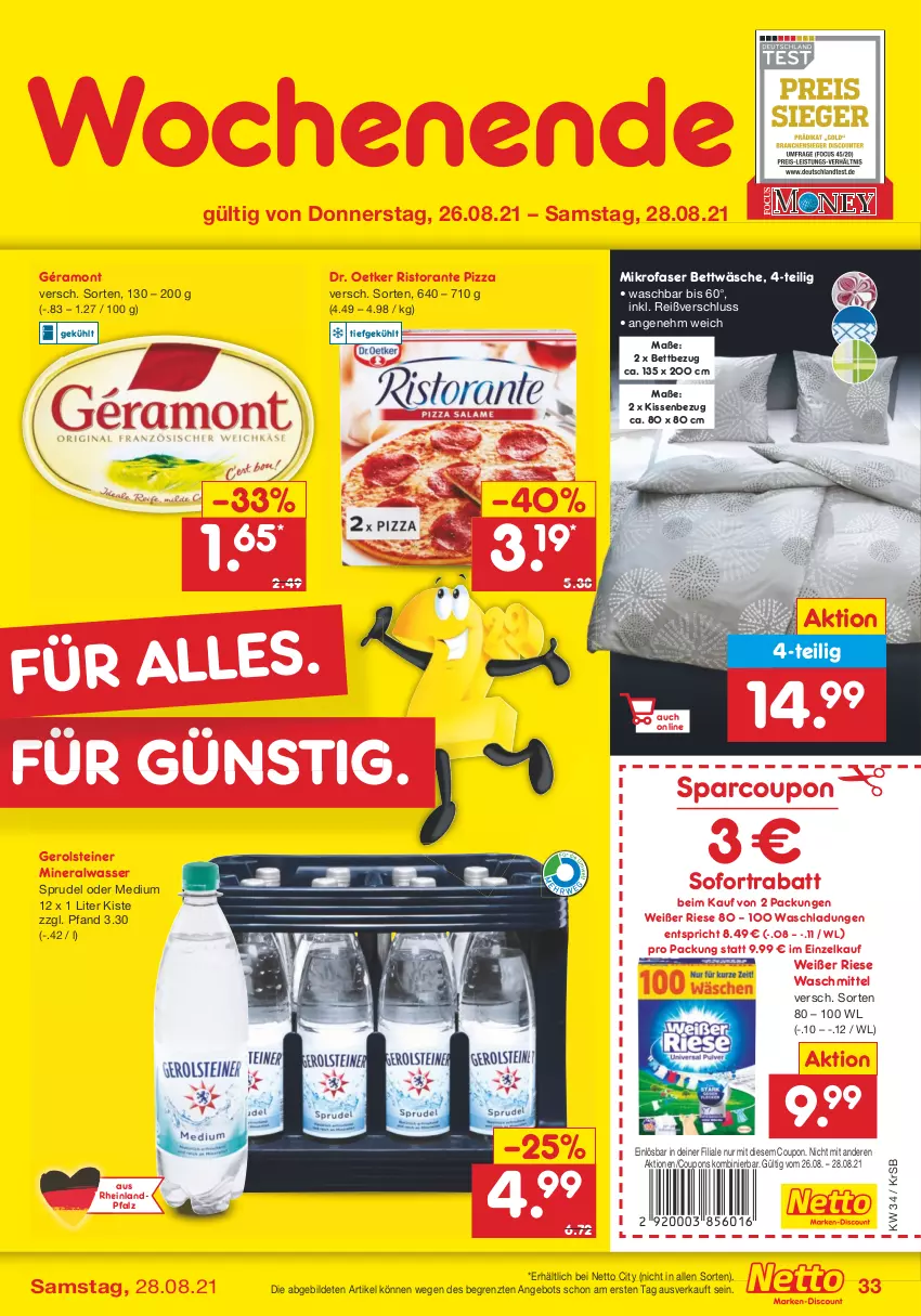 Aktueller Prospekt Netto Marken-Discount - Filial Angebote - von 23.08 bis 28.08.2021 - strona 33