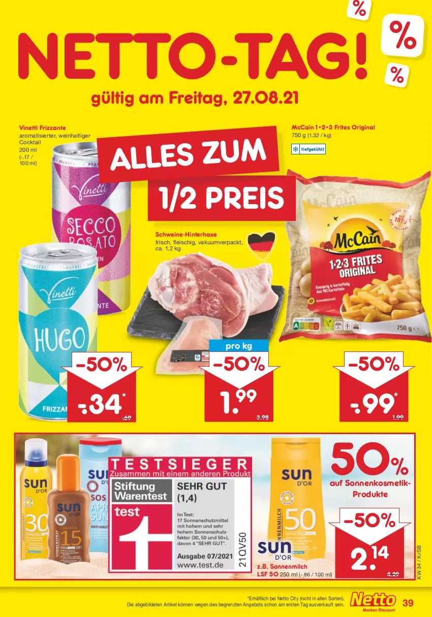 Aktueller Prospekt Netto Marken-Discount - Filial Angebote - von 23.08 bis 28.08.2021 - strona 39