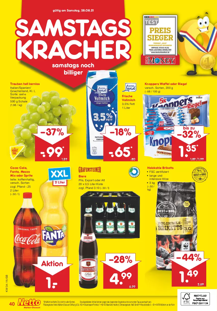 Aktueller Prospekt Netto Marken-Discount - Filial Angebote - von 23.08 bis 28.08.2021 - strona 40