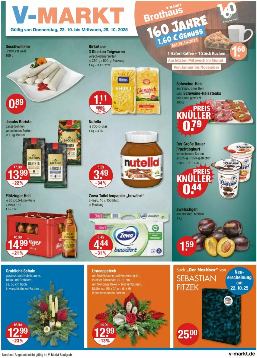 Aktueller Prospekt Vmarkt - Prospekte - von 23.10 bis 29.10.2025 - strona 1 - produkty: angebot, angebote, LG, nutella, papier, Ti, toilettenpapier, zewa