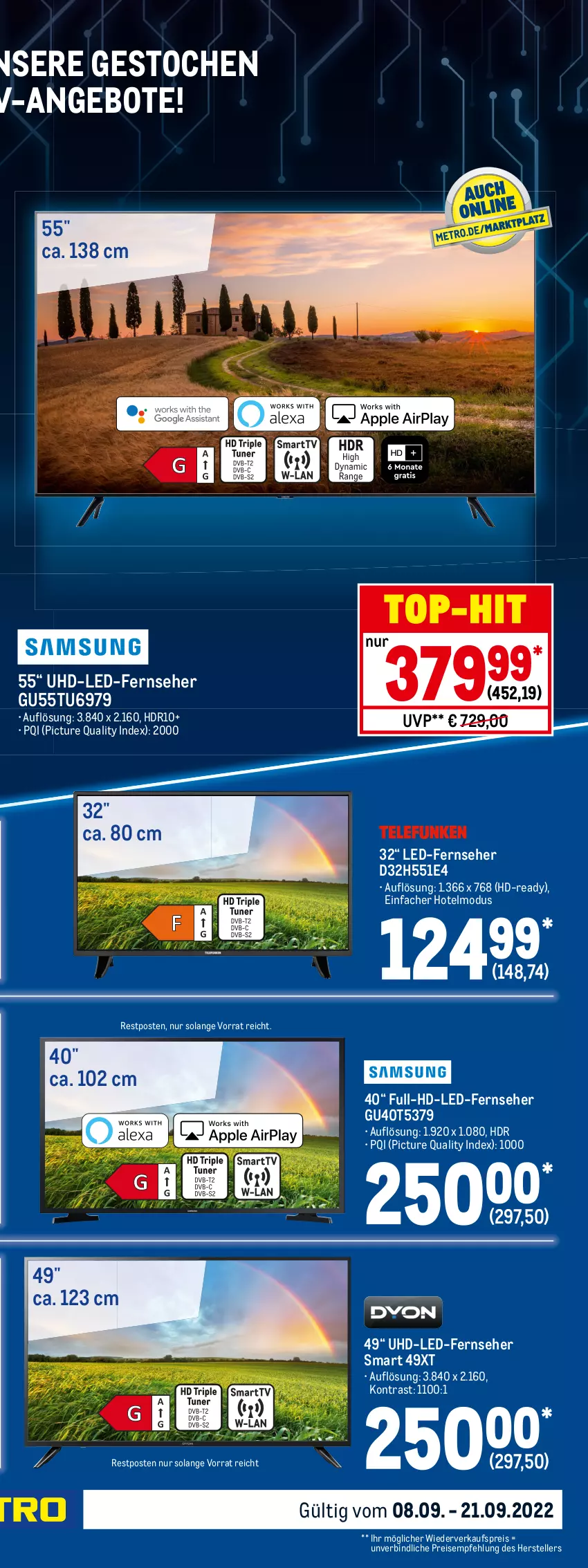 Aktueller Prospekt Metro - Technik Spezial - von 08.09 bis 21.09.2022 - strona 31 - produkty: angebot, angebote, decke, eis, elle, ente, fernseher, LG, reis, teller, Ti, top-hit, uhd