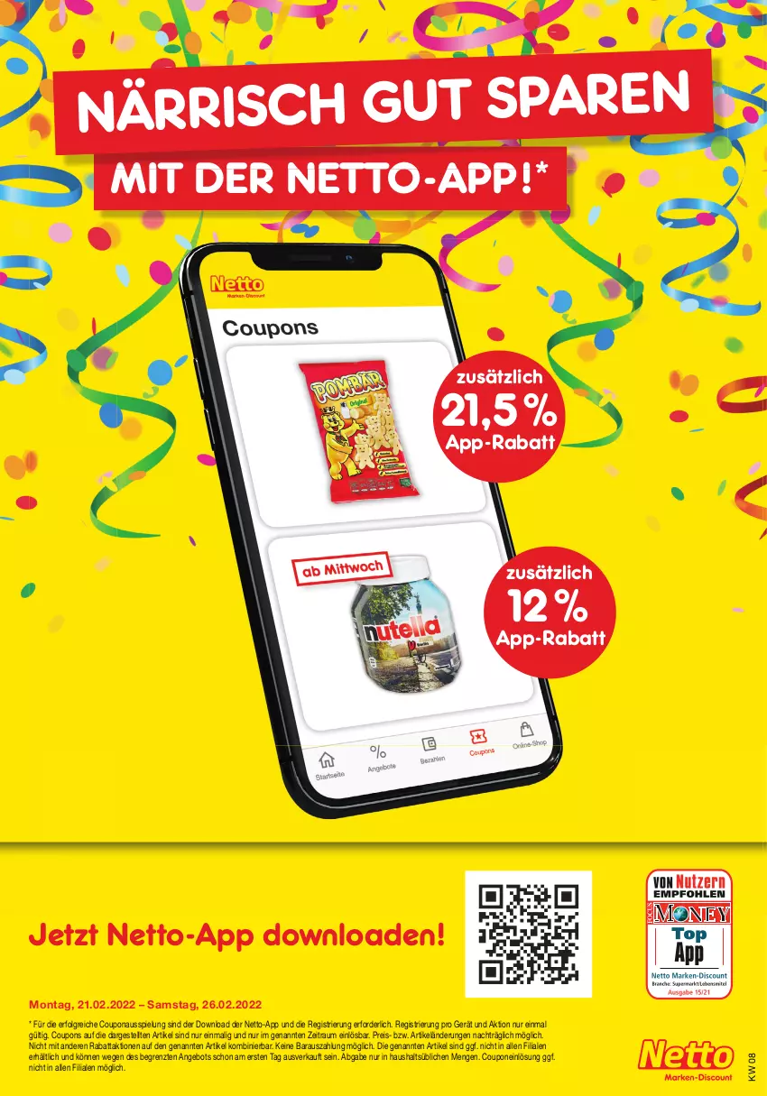 Aktueller Prospekt Netto Marken-Discount - Filial-Angebote - von 21.02 bis 26.02.2022 - strona 41 - produkty: angebot, coupon, coupons, eis, LG, reis, Ti, ZTE