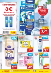 Gazetka promocyjna Netto Marken-Discount - Filial-Angebote - Gazetka - ważna od 26.02 do 26.02.2022 - strona 22 - produkty: auer, aufsteckbürsten, bürste, bürsten, cottonelle, coupon, coupons, creme, dauertiefpreis, dusche, eis, elle, feuchtes toilettenpapier, handcreme, ndk, nivea, oral-b, papier, reis, slip, slipeinlagen, sofortrabatt, Ti, tiefpreis, toilettenpapier, versandkostenfrei, zahncreme