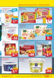 Gazetka promocyjna Netto Marken-Discount - Filial-Angebote - Gazetka - ważna od 26.02 do 26.02.2022 - strona 35 - produkty: angebot, baguette, baguettes, Berger, bio, Bio-Butter, Bistro Baguette, burger, butter, Dr. Oetker, eis, filet, joghur, joghurt, Kamin, Käse, käsescheiben, kühlmann, landliebe, landliebe joghurt, matjes, Matjesfilet, obst, reis, salat, salate, Ti, toast, toasty, ZTE