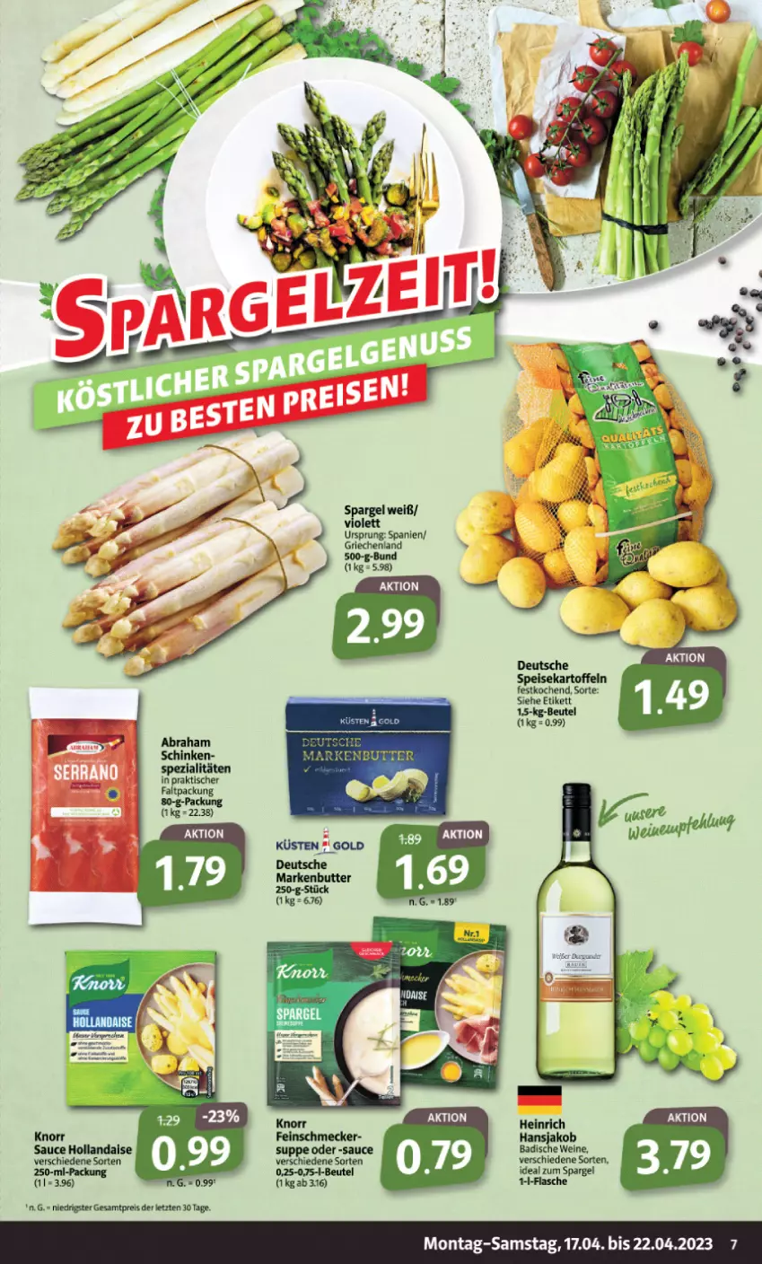 Aktueller Prospekt Markant - Prospekte - von 17.04 bis 22.04.2023 - strona 7 - produkty: Bad, beutel, eis, flasche, jako, kartoffel, kartoffeln, reis, sauce, spargel, speisekartoffeln, Ti, wein, weine, ZTE