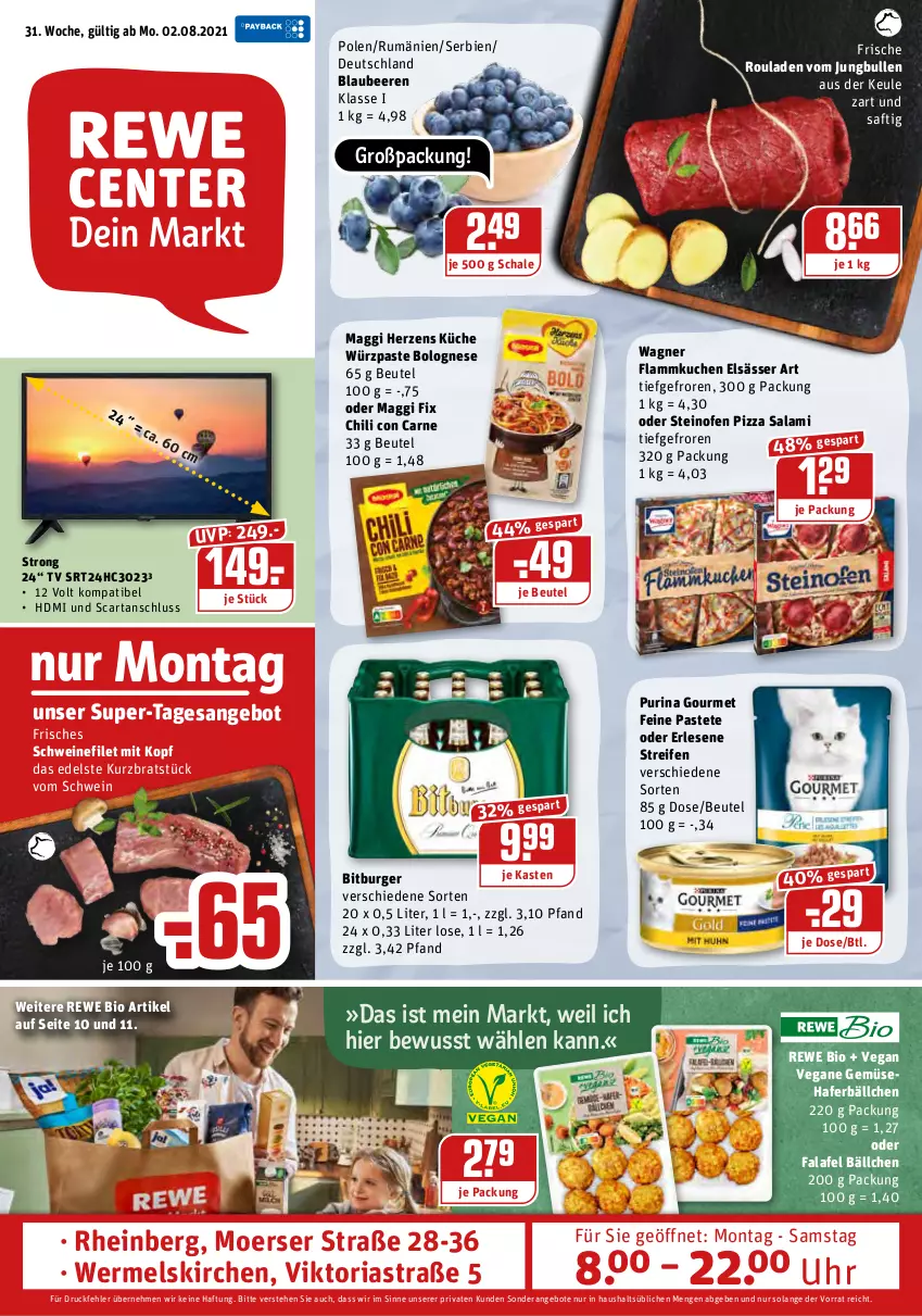 Aktueller Prospekt Rewe - Prospekte - von 02.08 bis 07.08.2021 - strona 1