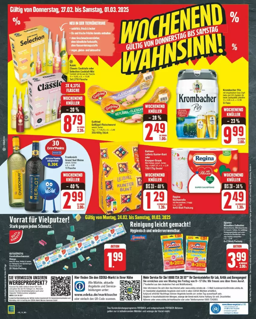 Aktueller Prospekt Edeka - Prospekte - von 24.02 bis 01.03.2025 - strona 20 - produkty: deo, grand sud, payback, snack, Ti, wein, weine