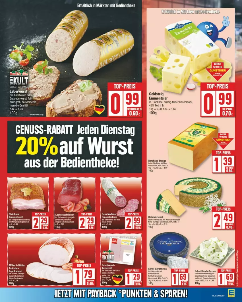 Aktueller Prospekt Edeka - Prospekte - von 24.02 bis 01.03.2025 - strona 9 - produkty: Bergkäse, emmentaler, goldsteig, gorgonzola, hartkäse, Käse, mac, nuss, terrine, Ti