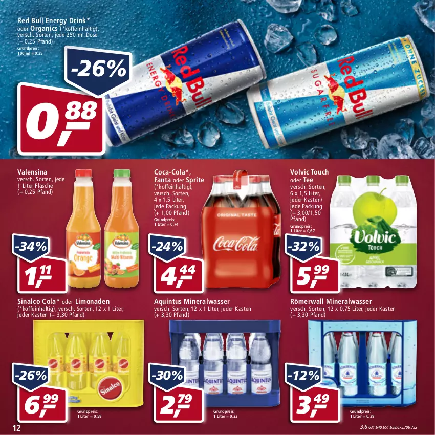 Aktueller Prospekt Real - von 16.05 bis 21.05.2022 - strona 12 - produkty: Alwa, coca-cola, cola, drink, eis, energy drink, fanta, fanta oder, fanta oder sprite, flasche, limo, limonade, limonaden, mineralwasser, oder sprite, red bull, reis, sinalco, sprite, tee, Ti, valensina, volvic, wasser