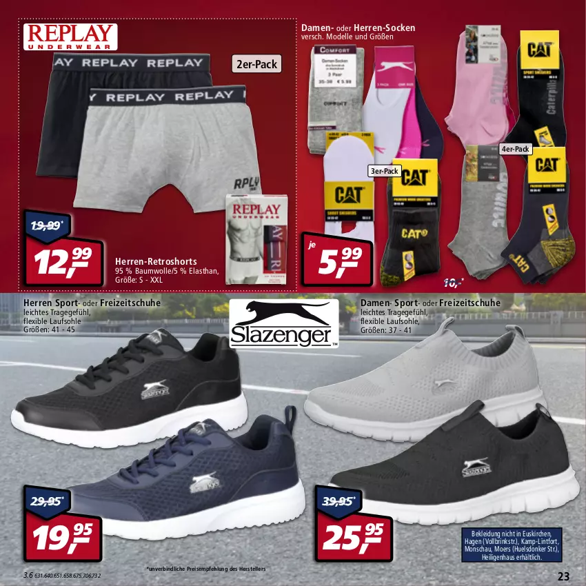 Aktueller Prospekt Real - von 16.05 bis 21.05.2022 - strona 23 - produkty: Bau, baumwolle, dell, eis, elle, Freizeitschuhe, herren-socken, kleid, Kleidung, Mode, reis, retroshorts, schuhe, shorts, socken, Sport, teller, wolle