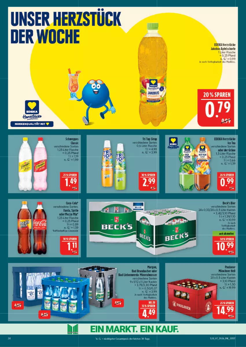 Aktueller Prospekt Marktkauf - Prospekt - von 08.02 bis 14.02.2026 - strona 24 - produkty: apfel, Apfelschorle, bier, deka, flasche, jako, schorle