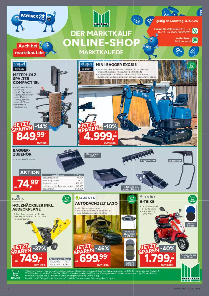 Aktueller Prospekt Marktkauf - Prospekt - von 08.02 bis 14.02.2026 - strona 30 - produkty: abdeckplane, angebot, angebote, auto, eis, Holz, kraft, messer, ndk, reis, telefon, Ti, Zelt