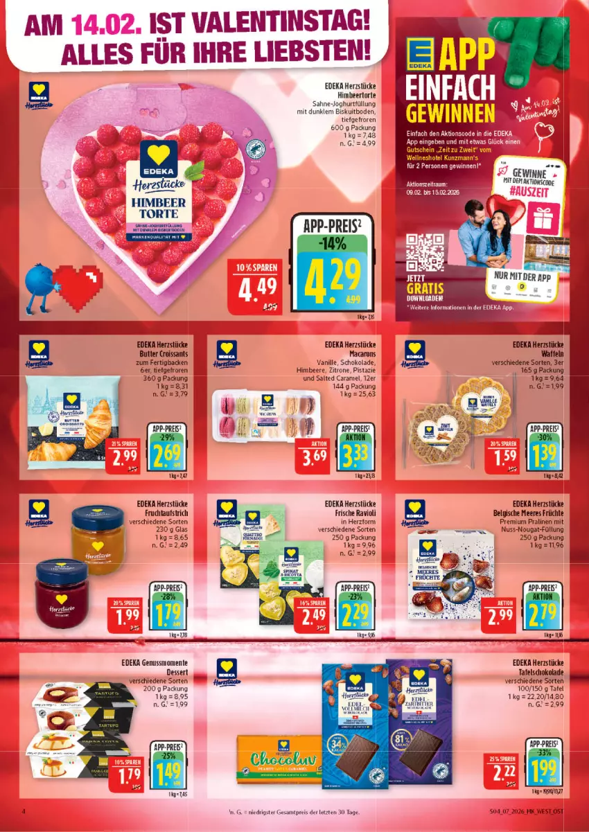 Aktueller Prospekt Marktkauf - Prospekt - von 08.02 bis 14.02.2026 - strona 4 - produkty: aufstrich, beere, butter, caramel, Croissant, croissants, deka, dessert, eis, ente, frucht, fruchtaufstrich, früchte, gutschein, himbeer, himbeere, joghur, joghurt, LG, mac, Macarons, nuss, pralinen, ravioli, reis, sahne, schoko, schokolade, tafelschokolade, Ti, torte, vanille, waffeln, zitrone, ZTE