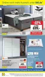 Gazetka promocyjna Lidl - Wochen-Highlights im Onlineshop - Gazetka - ważna od 19.06 do 19.06.2022 - strona 2 - produkty: angebot, angebote, Bau, baumwolle, bett, boxspringbett, deo, eis, elle, federkern, gin, kissen, LG, Liege, matratze, matratzen, nackenstützkissen, ndk, reis, rel, Ria, ring, Schal, Schale, Schrank, schwebetürenschrank, spiegel, Tasche, taschen, telefon, Ti, topper, türenschrank, uhr, wasser, wolle