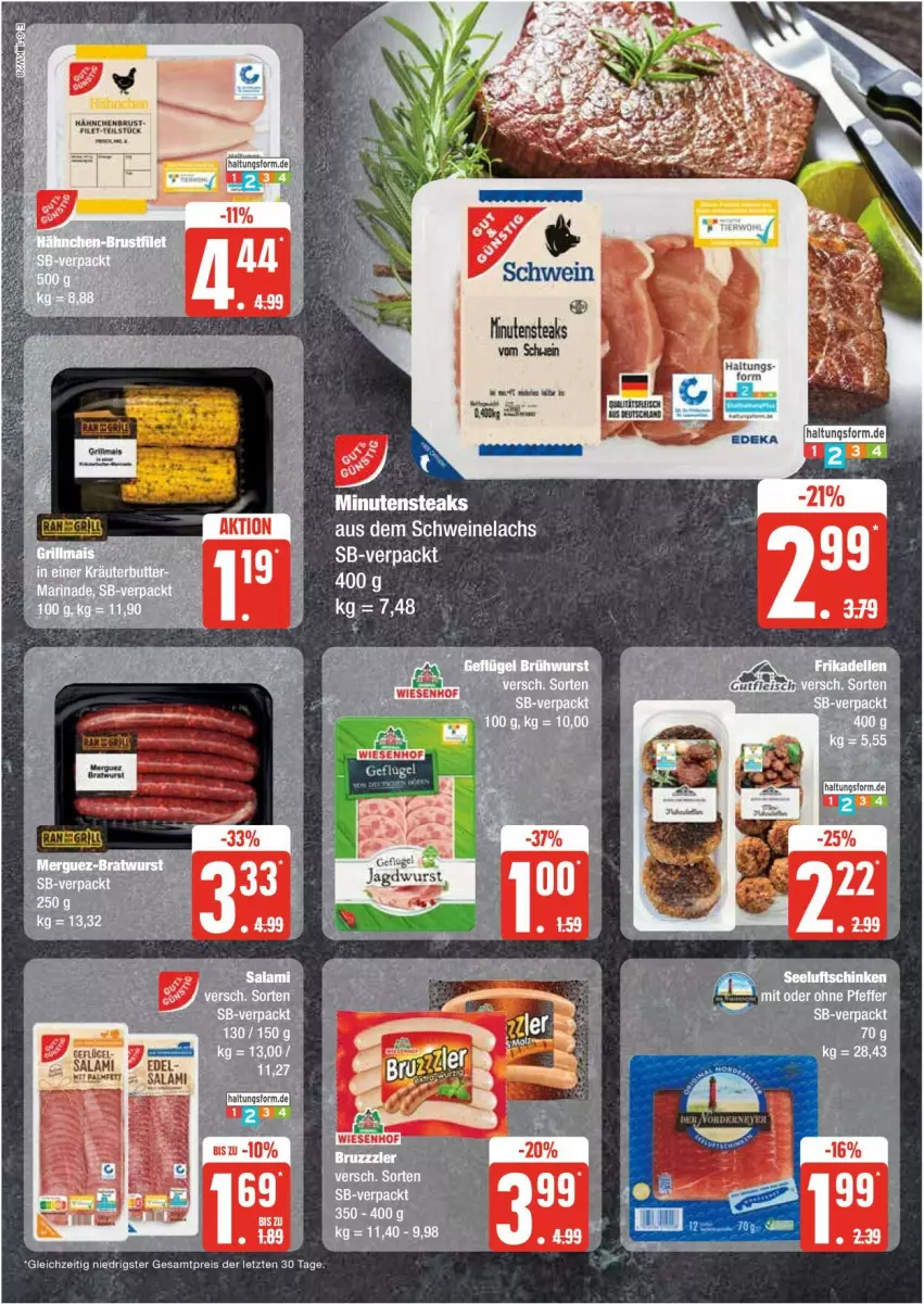 Aktueller Prospekt Edeka - Prospekte - von 08.07 bis 13.07.2024 - strona 6 - produkty: eis, lachs, LG, reis, salami, schinken, schwein, schweine, Schweinelachs, Seeluftschinken, Ti, wein, weine, wurst, ZTE