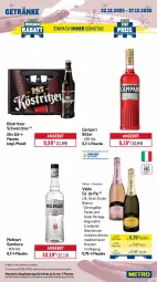 Gazetka promocyjna Metro - Wochen-Angebote Gastro - Gazetka - ważna od 27.12 do 27.12.2025 - strona 16 - produkty: angebot, aprikose, aprikosen, bier, brut, campari, champagne, champagner, coupon, cuvée, eis, elle, ente, finesse, flasche, früchte, früchten, getränk, getränke, köstritzer, kräuter, mac, Metro, metro gastro, Molinari, nivea, orange, orangen, Palette, perla, reis, Ria, sambuca, Schal, Schale, Ti, valdo, zitrone, zitronen