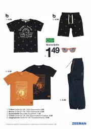 Gazetka promocyjna Zeeman - Prospekte - Gazetka - ważna od 15.04 do 15.04.2022 - strona 19 - produkty: asti, Bau, baumwolle, Brille, Container, eis, gin, hose, Jogginghose, rwe, shirt, shorts, sonnenbrille, T-Shirt, Ti, wolle