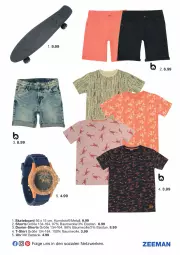 Gazetka promocyjna Zeeman - Prospekte - Gazetka - ważna od 15.04 do 15.04.2022 - strona 23 - produkty: batterie, Bau, baumwolle, LG, shirt, shorts, Skateboard, T-Shirt, uhr, wolle