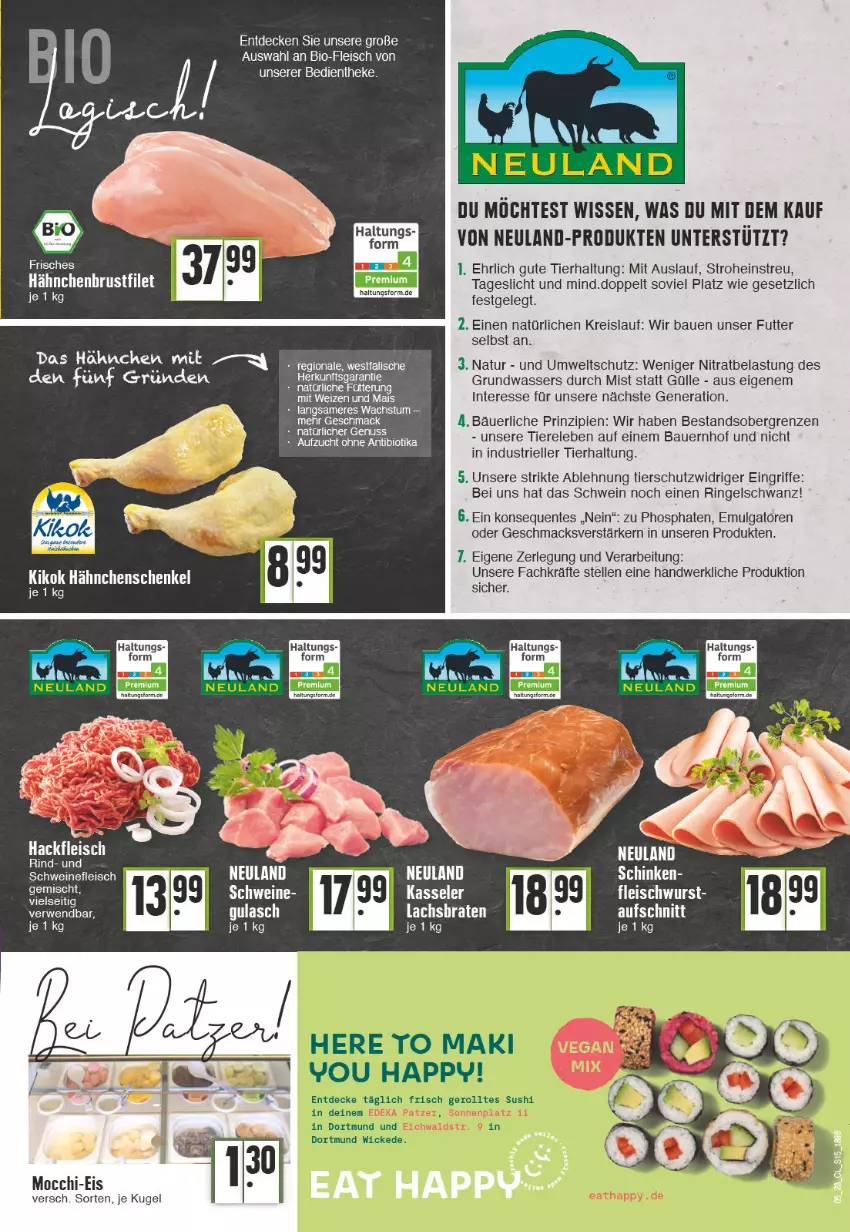 Aktueller Prospekt Edeka - Angebote der Woche - von 30.01 bis 04.02.2023 - strona 15 - produkty: auer, aufschnitt, Bau, Bauer, bio, braten, eis, elle, ente, fleisch, fleischwurst, gulasch, hackfleisch, hähnchenschenkel, henkel, kasseler, Kugel, lachs, Lachsbraten, LG, mac, natur, nuss, reis, rel, rind, ring, schenkel, schwein, schweine, schweinefleisch, tee, Ti, Tiere, wasser, wein, weine, wurst