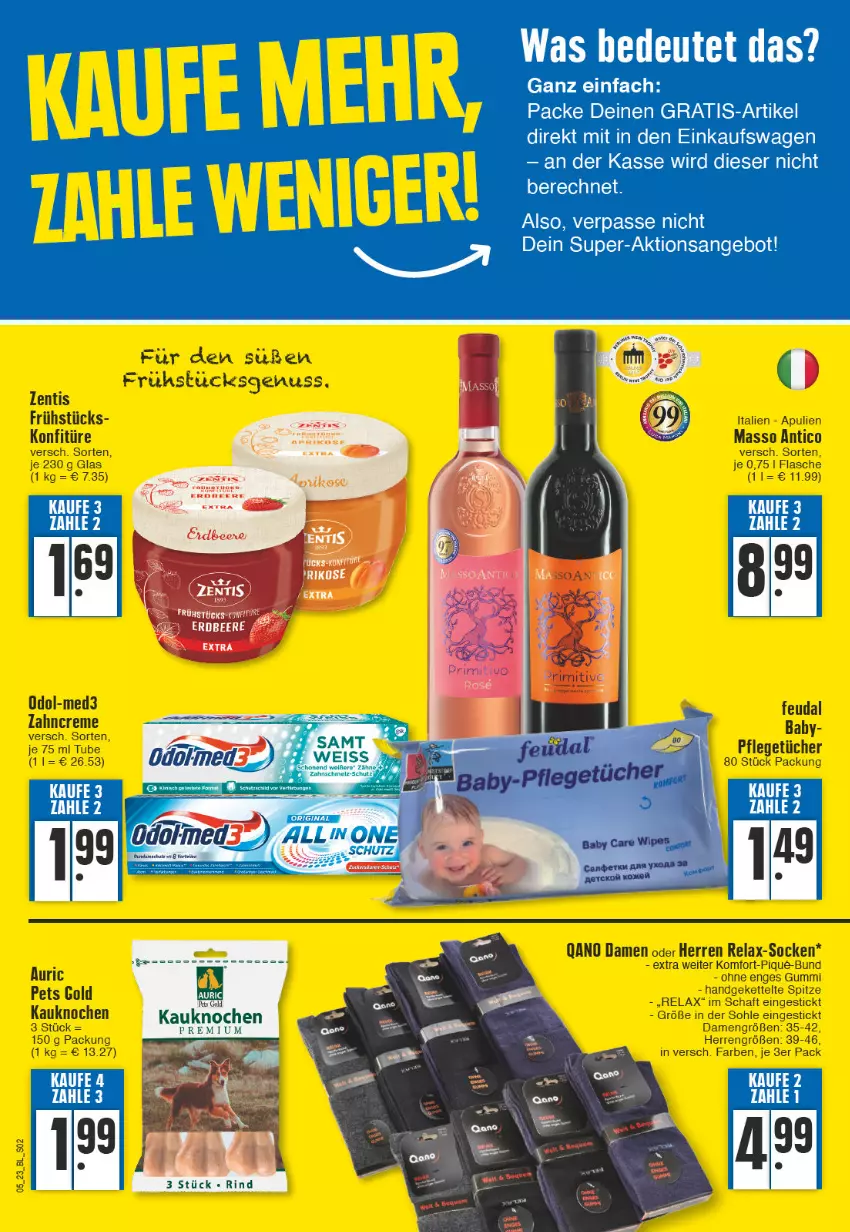 Aktueller Prospekt Edeka - Angebote der Woche - von 30.01 bis 04.02.2023 - strona 2 - produkty: creme, flasche, Kette, konfitüre, nuss, Odol, rel, rind, socken, Ti, tücher, zahncreme