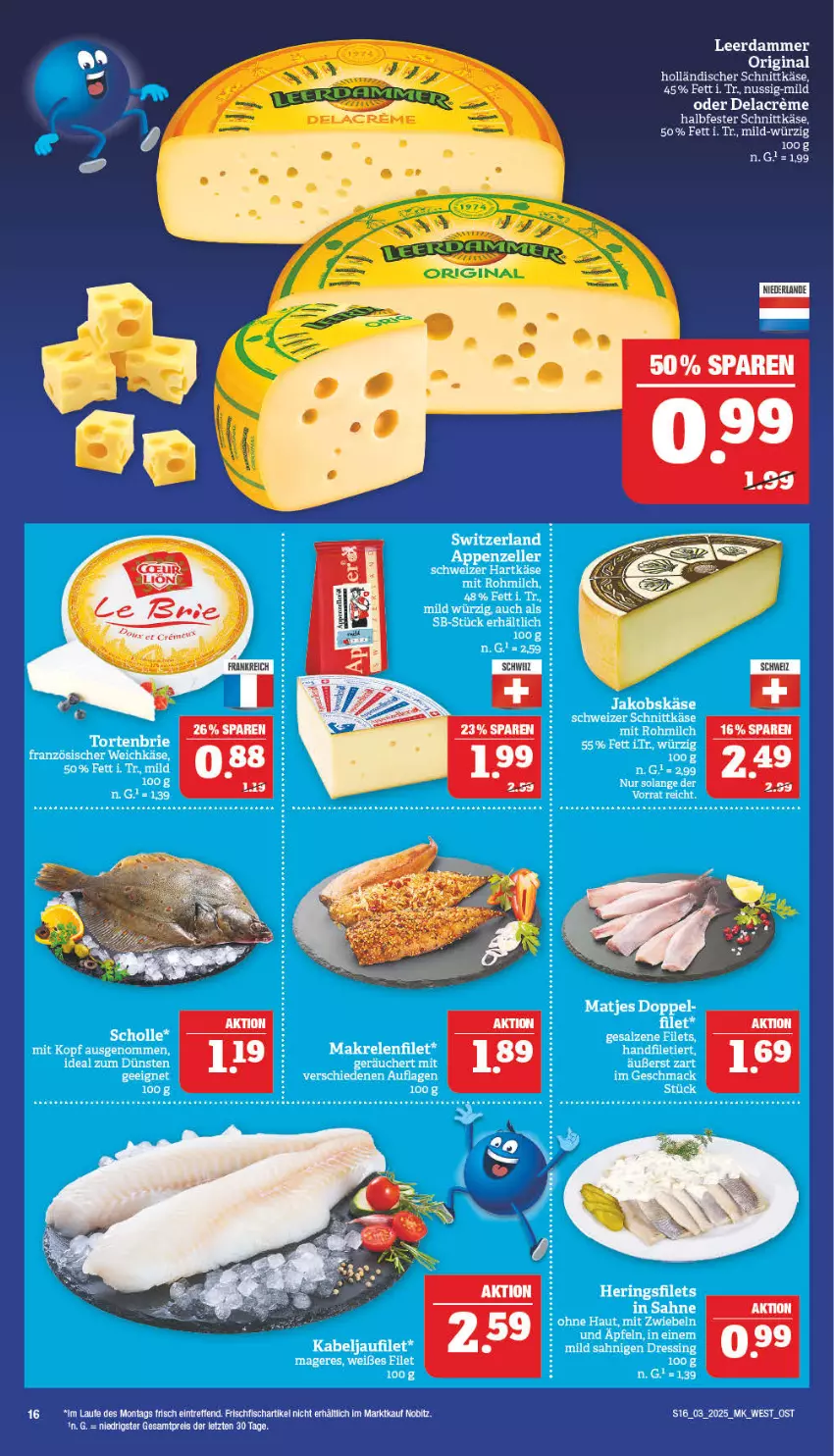 Aktueller Prospekt Marktkauf - Prospekt - von 12.01 bis 18.01.2025 - strona 16 - produkty: creme, halbfester schnittkäse, holländischer schnittkäse, Käse, leerdammer, nuss, schnittkäse