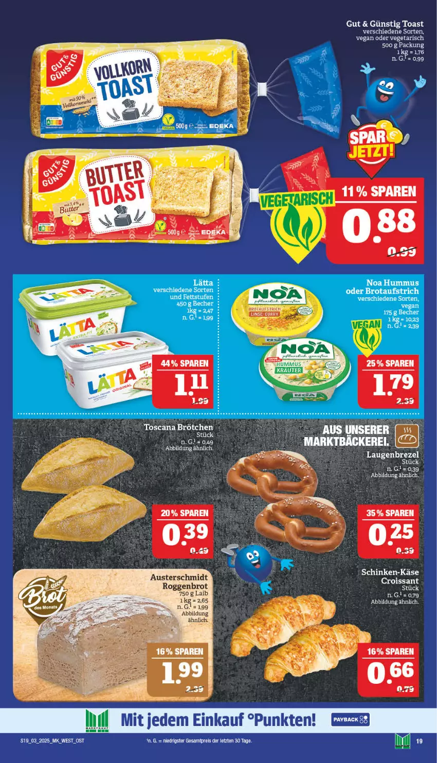 Aktueller Prospekt Marktkauf - Prospekt - von 12.01 bis 18.01.2025 - strona 19 - produkty: aust, brezel, brot, brötchen, eis, Käse, Laugenbrezel, reis, schinken, tee, Ti, Vegeta, ZTE