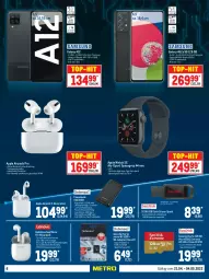 Gazetka promocyjna Metro - Technik Spezial - Gazetka - ważna od 04.05 do 04.05.2022 - strona 6 - produkty: adapter, Apple, Apple AirPods, Apple AirPods Pro, Apple Watch, Apple Watch SE, Armband, Bank, deka, elle, frontkamera, GPS, kamera, kopfhörer, ladekabel, lenovo, micro usb, microsd, microsdxc, octa-core prozessor, Pods, powerbank, speicherkarte, Sport, Ti, top-hit, usb, usb stick, wasser