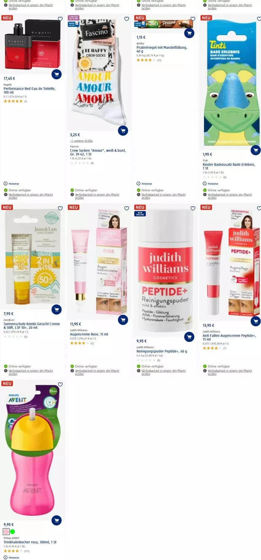 Aktueller Prospekt Dm Drogerie - Prospekte - von 11.12 bis 20.12.2023 - strona 12 - produkty: Bad, Becher, bio, bugatti, cin, creme, eau de toilette, eis, Kinder, mandel, Philips, Reinigung, riegel, socken, sonnenschutz, Ti