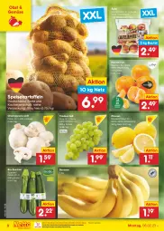 Gazetka promocyjna Netto Marken-Discount - Filial-Angebote - Gazetka - ważna od 11.02 do 11.02.2023 - strona 6 - produkty: banane, bananen, bestpreis, beutel, bio, bio-zucchini, champignon, champignons, eis, kartoffel, kartoffeln, mandarine, mandarinen, ndk, obst, reis, Schal, Schale, speisekartoffeln, Ti, trauben, zitrone, zitronen, zucchini