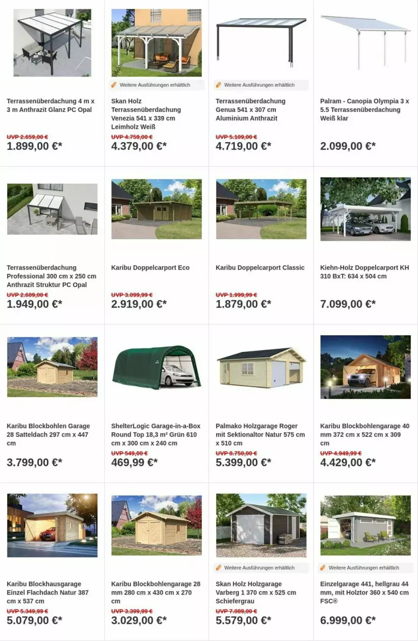 Aktueller Prospekt Obi - Prospekte - von 11.07 bis 19.07.2023 - strona 18 - produkty: Carport, Holz, LG, natur, sattel, sekt, Terrassenüberdachung, Ti