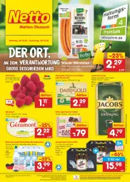 Gazetka promocyjna Netto Marken-Discount - Filial-Angebote - Gazetka - ważna od 29.10 do 29.10.2022 - strona 1 - produkty: Alwa, angebot, beere, beeren, bestpreis, bohne, buch, butter, Dairygold, eis, elle, géramont, gin, hasseröder, himbeer, himbeere, himbeeren, Holz, irische butter, jacobs, jacobs krönung, kaffee, mineralwasser, natur, natürliches mineralwasser, ndk, pils, premium pils, reis, rel, rheinfels quelle, ritter, ritter sport, Schal, Schale, Sport, Streichzart, Ti, usb, versandkostenfrei, wasser, wiener, wiener würstchen, würstchen, ZTE