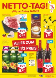 Gazetka promocyjna Netto Marken-Discount - Filial-Angebote - Gazetka - ważna od 29.10 do 29.10.2022 - strona 39 - produkty: angebot, axe, bestpreis, Cap, cappuccino, cin, eis, fleisch, Haxe, krüger, Nektar, reis, rotwein, saft, schwein, schweine, Ti, usb, wein, weine, wurst, wurst in selbstbedienung, ZTE