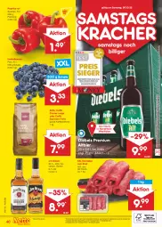 Gazetka promocyjna Netto Marken-Discount - Filial-Angebote - Gazetka - ważna od 29.10 do 29.10.2022 - strona 40 - produkty: angebot, angebote, beere, beeren, bestpreis, bier, bohne, bohnen, caffè crema, diebels, discount, eis, espresso, heidelbeere, heidelbeeren, Holz, jim beam, käfer, kaffee, kaffeebohnen, kracher, lungo, marken-discount, ndk, paprika, paprika rot, reis, rind, rouladen, Schal, Schale, Ti, usb, versandkostenfrei, ZTE