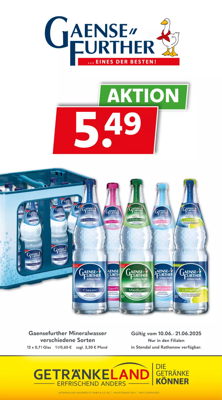 Aktueller Prospekt Getraenkeland - von 09.06 bis 20.06.2025 - strona 10 - produkty: Alwa, chia, Elan, elle, getränk, getränke, limette, limetten, Mett, metten, mineralwasser, natur, natürliches mineralwasser, rel, Ti, wasser